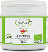 BIO Acerola 18% C-vitamin Acerolakirschenből 100g NATVITA